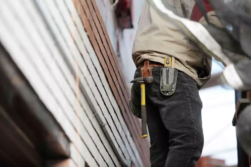 contractor work with his equipment